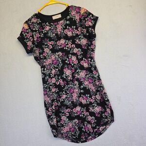 No Comment Dress Womens L Fairygrunge Festival Micromesh EDM Floral‎ Tunic Mini